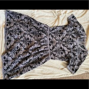 Romeo & Juliet Couture black and gray damask dress